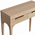 Modern Wood Console with 2 Drawers 3D model small image 3