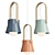 Anzazo Clutch Trio: Sleek and Stylish Pendant Lighting 3D model small image 1