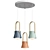 Anzazo Clutch Trio: Sleek and Stylish Pendant Lighting 3D model small image 2