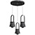 Anzazo Clutch Trio: Sleek and Stylish Pendant Lighting 3D model small image 3