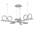 Radiant Glow: Durato LED Chandelier 3D model small image 2