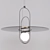 Elegant Italian Blown Glass Pendant: FontanaArte SETAREH 3D model small image 2