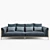 Elegant Vittoria Velvet Sofa 3D model small image 2