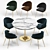 Elegant Kinley Dining Set 3D model small image 6