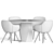 Modern Dining Set 100 3D model small image 5