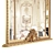 Antique Gold/Black Louis XVI Mirror 3D model small image 4