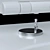 Sleek Hanging Toilet with Quick-Release Seat 3D model small image 3