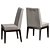 Elegant Edinburg Desk & Bahru Chair 3D model small image 4