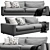 Modern Linteloo Studio Sofa | Sleek Design 3D model small image 2