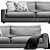 Modern Linteloo Studio Sofa | Sleek Design 3D model small image 3