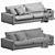 Modern Linteloo Studio Sofa | Sleek Design 3D model small image 4