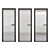 Elegant Glass Door Set 3D model small image 8