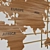 World Map Wooden Wall Panel 3D model small image 2