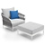 Sleek Outdoor Comfort: Talenti Frame Armchair 3D model small image 1