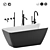 Omnires Parma Bath: Stylish and Functional 3D model small image 1