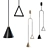 Fergus Pendant Light with Dual Cone and Triangle Shades 3D model small image 1