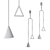 Fergus Pendant Light with Dual Cone and Triangle Shades 3D model small image 2