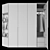 Modern Minimalist 3-Door Wardrobe 3D model small image 4