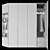 Modern Minimalist 3-Door Wardrobe 3D model small image 6