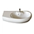 Title: Roca Dama Senso Compacto Washbasin 3D model small image 1