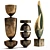 Modern Sculpture Set of 3 3D model small image 2