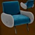 Watford Armchair: Modern Design, PBR Materials 3D model small image 4