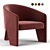 Fae Accent Chair: A Cozy Addition to Any Space 3D model small image 1