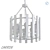 Carron 8-Light Lantern Drum Chandelier 3D model small image 2