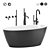 Siena Bath with Omnires Y Mixer 3D model small image 1