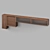 Zen Walnut Wall Cabinets: MOD Interiors Zaragoza 3D model small image 2