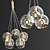 Contemporary Brass and Glass Pendant Lights 3D model small image 4