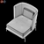 Luxury Comfort GAE Armchair 3D model small image 4