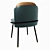 Elegant Bessie Dining Chair: Metal, Leather, Fabric 3D model small image 3