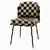 Elegant Bessie Dining Chair: Metal, Leather, Fabric 3D model small image 5