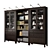 Ikea Hemnes Storage Combo: Stylish Organizer, Black-Brown 3D model small image 1