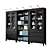 Ikea Hemnes Storage Combo: Stylish Organizer, Black-Brown 3D model small image 11