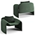 Sleek and Sophisticated: Poliform Le Club Armchair 3D model small image 3