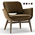 Elegant Comfort: Martha Armchair 3D model small image 1