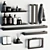 Sleek Bathroom Accessory Set 3D model small image 1