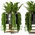 Rusty Concrete Pot Indoor Plants 3D model small image 2