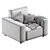  Stylish Dienne Cross Armchair 3D model small image 5