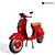 Vespa Classic: 5-Color Materials 3D model small image 6