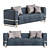 Elegant Fabric Sofa for Two 3D model small image 1