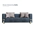 Elegant Fabric Sofa for Two 3D model small image 2