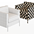 Elegant Melange Club Chair: Kelly Wearstler 3D model small image 3