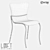Modern Metal and Fabric Chair | LoftDesigne 3D model small image 2