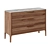 Contemporary Designer Dresser in Walnut 3D model small image 1