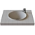 Roca Foro D36 Washbasin: Stylish Built-in Top 3D model small image 2