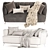 Elegant Penelope Sofa: Stylish and Comfortable 3D model small image 2