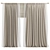 Modern Curtain Set: Ultra-832 3D model small image 1